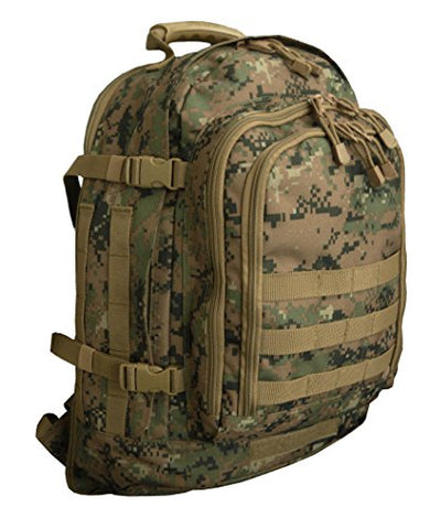 Code Alpha Tactical Gear Three Day Backpack, Marpat Woodland Digital Camouflage, 20