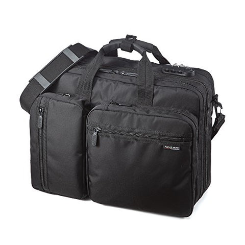 SANWA 15.6 inch Laptop Briefcase- Large Capacity Messenger Bag, Security Dial Lock, Expandable,
