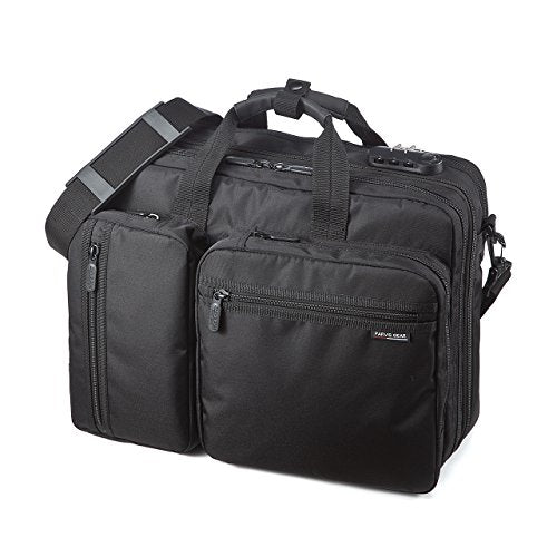 SANWA 15.6 inch Laptop Briefcase- Large Capacity Messenger Bag, Security Dial Lock, Expandable,