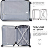 Coolife Luggage 3 Piece Sets PC+ABS Spinner Suitcase 20 inch 24 inch 28 inch