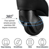 Flieks Luggage Sets 3 Piece Spinner Suitcase Lightweight 20 24 28 inch (Classic Black)