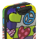 Mia Toro Peace And Love Hardside 24 Inch Luggage, Contemporary