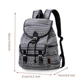 MoreChic School Backpack Floral Print Backpack Women Casual Canvas Travel Bag Girls