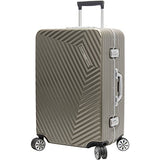 Andiamo Elegante Suitcase with Built-in TSA Lock - Zipperless 24 Inch Hardside Checked Bag- Lightweight (ABS+PC) Luggage With 8-Rolling Spinner Wheels (Gold)