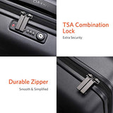 NINETYGO Carry on Luggage with Spinner Wheels, 22x14x9 Luggage, 100% PC Lightweight Hardside Suitcase with TSA Lock (20-inch Black)