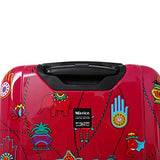 Mia Toro Italy-Mistico Hardside 28 Inch Spinner, Black Patent, Ruby, Black/Red/White