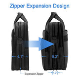 Laptop Bag 15.6 inch, Mens Laptop Briefcase, Expandable Carry on Computer Case, Business Office Attache, Zokaliy Lightweight Water Resistant Shoulder Messenger Bag for MacBook Acer HP Dell, Black