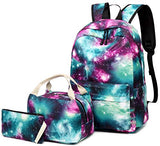 School Backpack Galaxy Teens Girls Boys Kids School Bags Bookbag with Laptop Sleeve (Galaxy