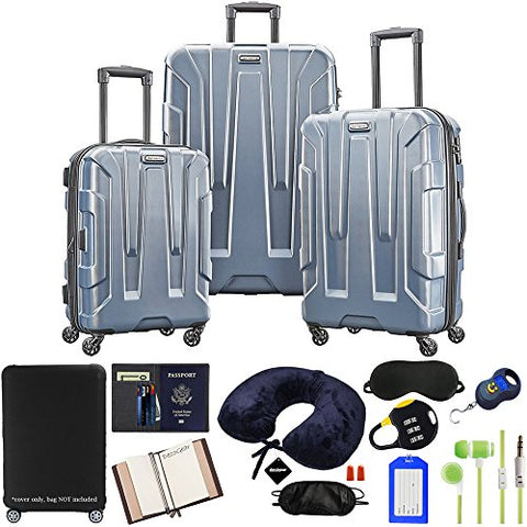 Samsonite Centric 3-Piece Nested Luggage Set With Accessory Kit (Blue Slate)