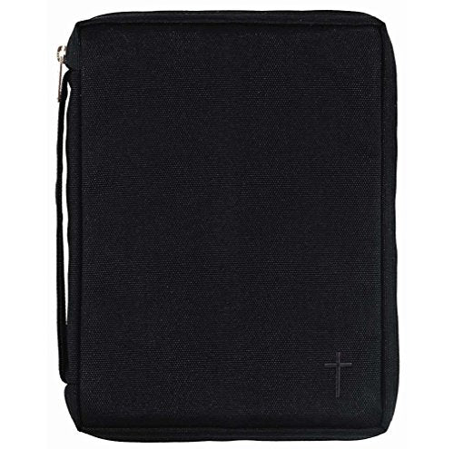 Black Cross 7 X 9.5 Inch Reinforced Polyester Bible Cover Case With Handle