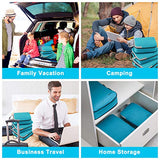 Gonex Compression Packing Cubes,3pcs L+M+S Expandable StorageTravel Bags Luggage Organizers(Beige)