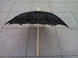 Handmade Black Lace Parasol Umbrella Wedding Bridal 30 Inch Adult Size
