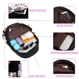 Abshoo Lightweight Canvas Floral Backpacks for Teen Girls School Backpack with Lunch Bag (DG20 Pink)