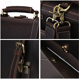 S-Zone Men'S Vintage Crazy Horse Genuine Leather Backpack Messenger Shoulder Bag