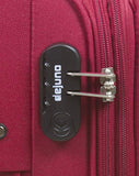 Dejuno Tuscany 3-Piece Lightweight Spinner Luggage Set-Red