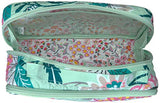 Vera Bradley Iconic Large Blush & Brush Case, Signature Cotton, Mint Flowers