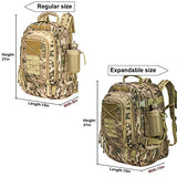 ARMYCAMOUSA 40L Outdoor Expandable Tactical Backpack Military Sport Camping Hiking Trekking Bag