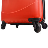 Mia Toro Polipropilene Hardside Spinner 3 Piece Set, Orange, One Size