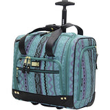 Steve Madden Luggage 3 Piece Softside Spinner Suitcase Set Collection (Legends Turquoise)