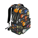 LORVIES Electric Guitars Background Casual Backpack School Bag Travel Daypack