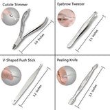 Zizzon Professional Nail Care Kit Manicure Grooming Set With Travel Case(Rose Gold)