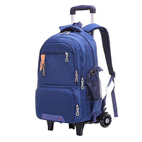 Fanci Waterproof Elementary Trolley Rolling School Backpack Book Bag for Boys Middle High Wheeled