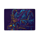Saxophone Solo Performance Blocking Print Passport Holder Cover Case Travel Luggage Passport Wallet Card Holder Made With Leather For Men Women Kids Family