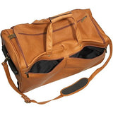 David King Leather 22" Rolling Duffle In Black