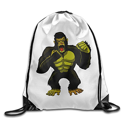 Drawstring Bags Backpack Leisure Gorilla Lifting Bodybuilding Sackpack
