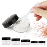 Accmor 25 Pieces Acrylic Containers with Lids 3/5/10/15/20 Gram Size Cosmetic Jars with 5 Pieces Mini Spatulas Gift