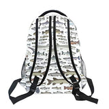 Sea Fish Pattern Daypack Backpack School College Travel Hiking Fashion Laptop Backpack for Women Men Teen Casual Schoolbags Canvas