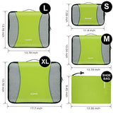 Gonex Rip-Stop Nylon Travel Organizers Packing Bags Light Green