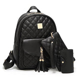 Women'S Simple Design Fashion Quilted Casual Backpack Leather Backpack For Women