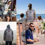 Tzowla Travel Laptop Backpack,Slim Durable Water Resistant Anti-Theft Bag with USB Charging/Headphone Port and Lock 15.6 Inch Computer Business Gift for Women Men College School Bookbag-Grey