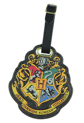 Harry Potter Hogwarts Crest Luggage Tag ,Black ,One_Size
