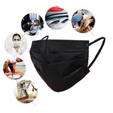 Wecolor 100 Pcs Disposable 3 Ply Earloop Face Masks, Suitable for Home, School, Office and Outdoors (Black)
