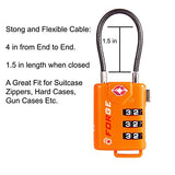Tsa Approved Cable Luggage Locks, Re-Settable Combination With Alloy Body …