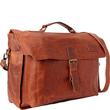 Sharo Leather Bags Leather Brief (Dark Brown)