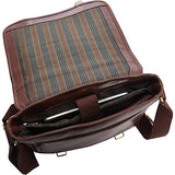 Mancini Leather Goods RFID Secure Tablet Bag (Brown)