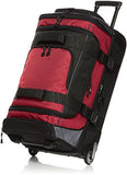 Amazonbasics Ripstop Wheeled Duffel, Red