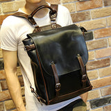 Tidog Korean Leather Backpack Male Student Bag Computer Backpack