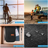 P.travel Passport Wallet Waterproof Family Travel Passport Holder Travel Document Organizer-Black