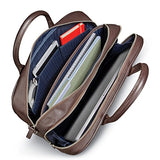 Samsonite Mens Leather Classic Double Compartment Briefcase Dark Brown