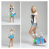 Estarer Travel Beach Bag Waterproof Swimming Security Large Shoulder Clear Tote Bag