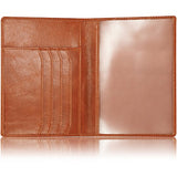 Kavaj Leather Passport Holder Case "Rome" Cognac - Rfid Blocking Cover Wallet Genuine Leather Women
