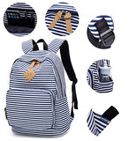 BLUBOON School Backpack for Girls Canvas Bookbag College Laptop Rucksack Women Ladies Travel Daypack Lunch Box Bag Pencil Case