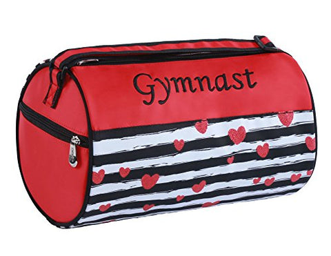 Sassi Designs Love To Dance Gymnast Small Roll Duffel Bag Size: Small 7" X 12"