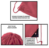 Mato & Hash Drawstring Bulk Bags Cinch Sacks Backpack Pull String Bags | 15 Colors | 1PK-100PK Available