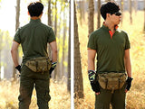 Tactical Waist Pack Bag Military Fanny Packs Waterproof Hip Belt Bag Pouch for Hiking (Brown)
