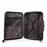 BEBE Women's Tina 3pc Spinner Suitcase Set, Blue Pink Lily